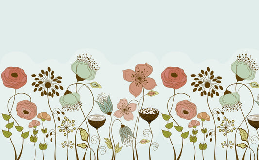 Abstract Flower Wallpaper Mural