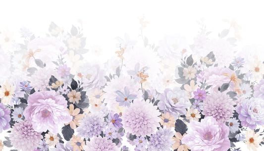 Beautiful Watercolor Peony and Rose Flower Wallpaper