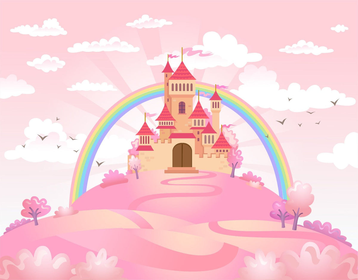 Pink Princess Castle wallpapers Mural