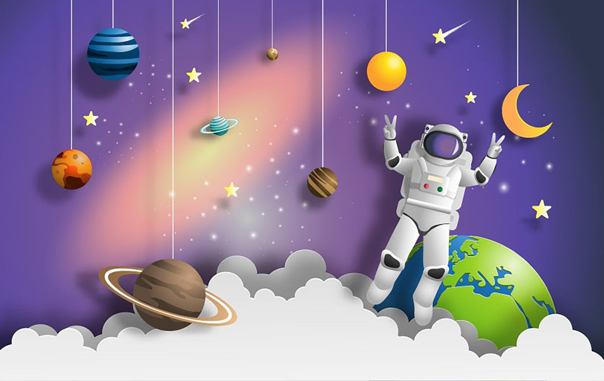 Astronaut in Space on Mission Wallpaper in your room — zoomed