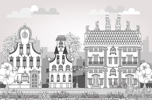 City Town Kids Wallpaper Mural