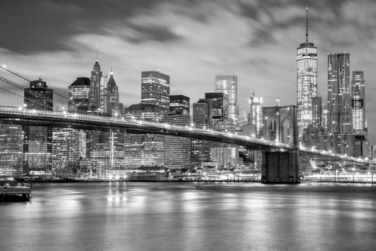 Grey Color Brooklyn Bridge Wallpaper