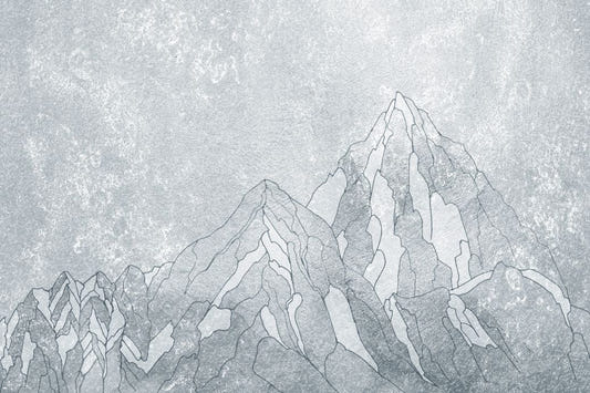 Snowy Everest Mountain Kids Room Wallpaper
