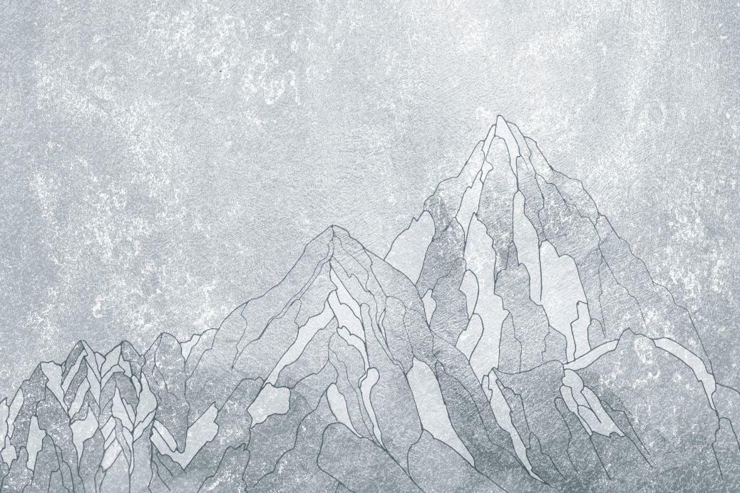 Snowy Everest Mountain Kids Room Wallpaper