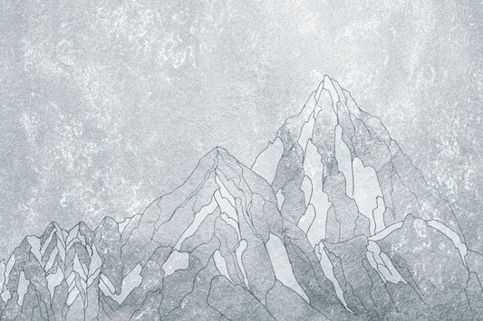 Snowy Everest Mountain Kids Room Wallpaper