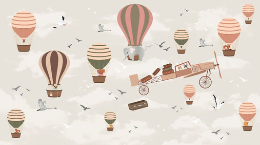 Whimsical Sky High Adventure Mural