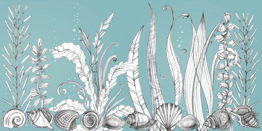 Hand Drawn White Color Floral Wallpaper Murals