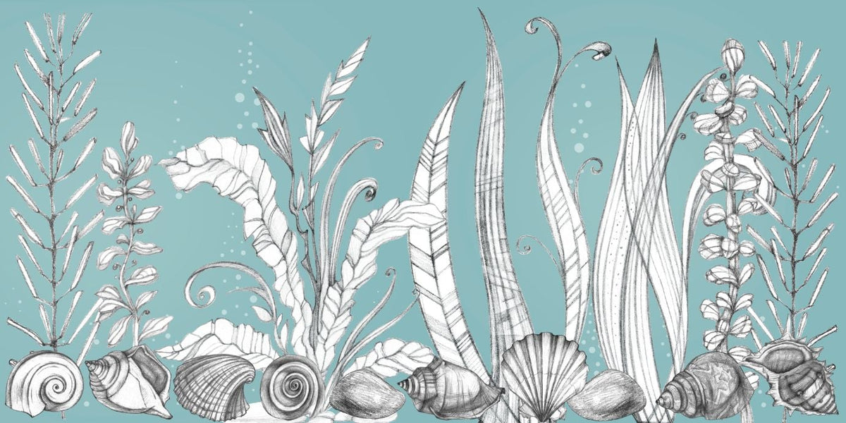 Hand Drawn White Color Floral Wallpaper Murals