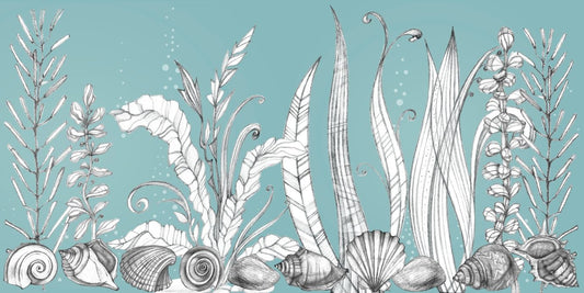 Hand Drawn White Color Floral Wallpaper Murals