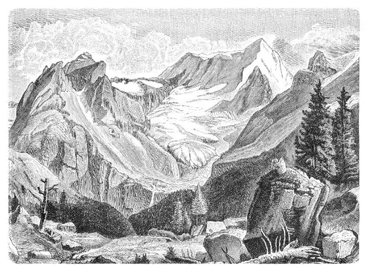 Vintage Mountain wallpaper mural