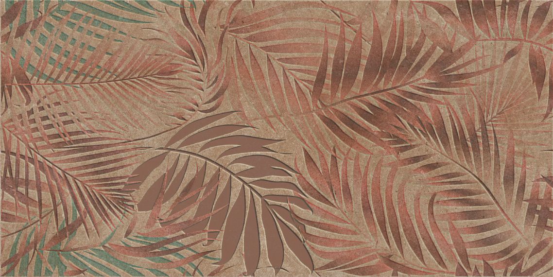 Tropical Brown Color Leaves Wallpaper Murals