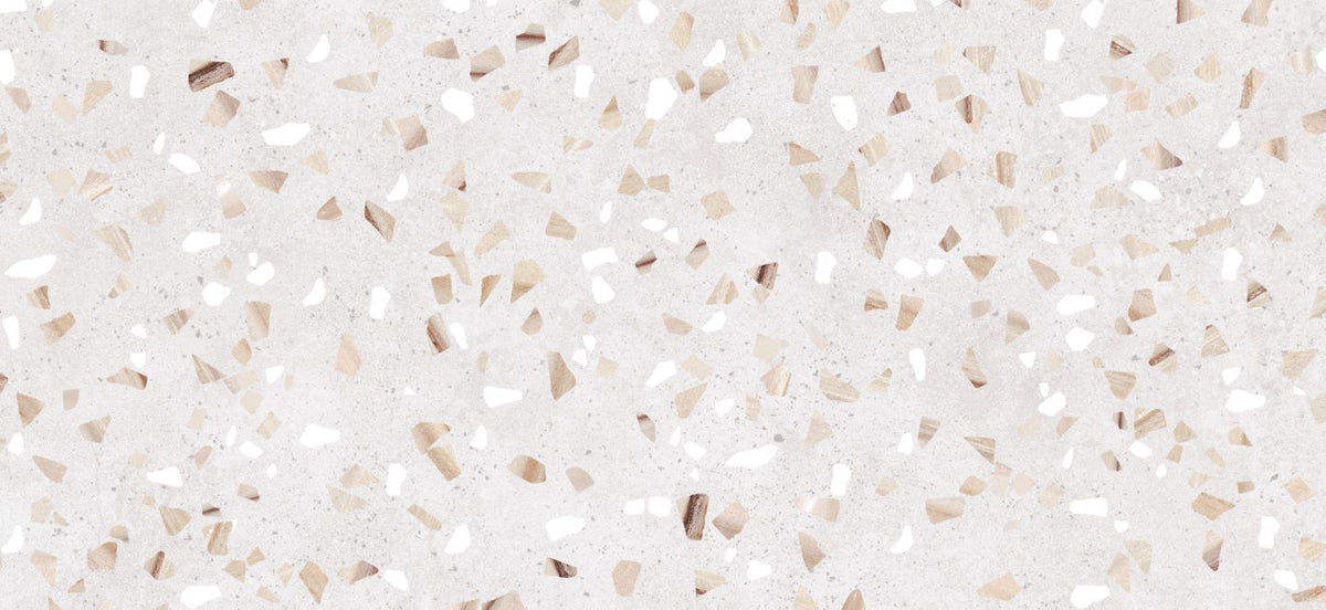 Colorful Terrazzo Tile Marble Wallpaper in your room — zoomed
