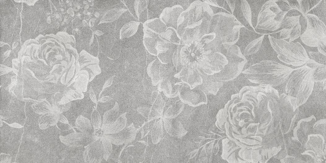 Flowers White Wall Background Tiles Wallpaper