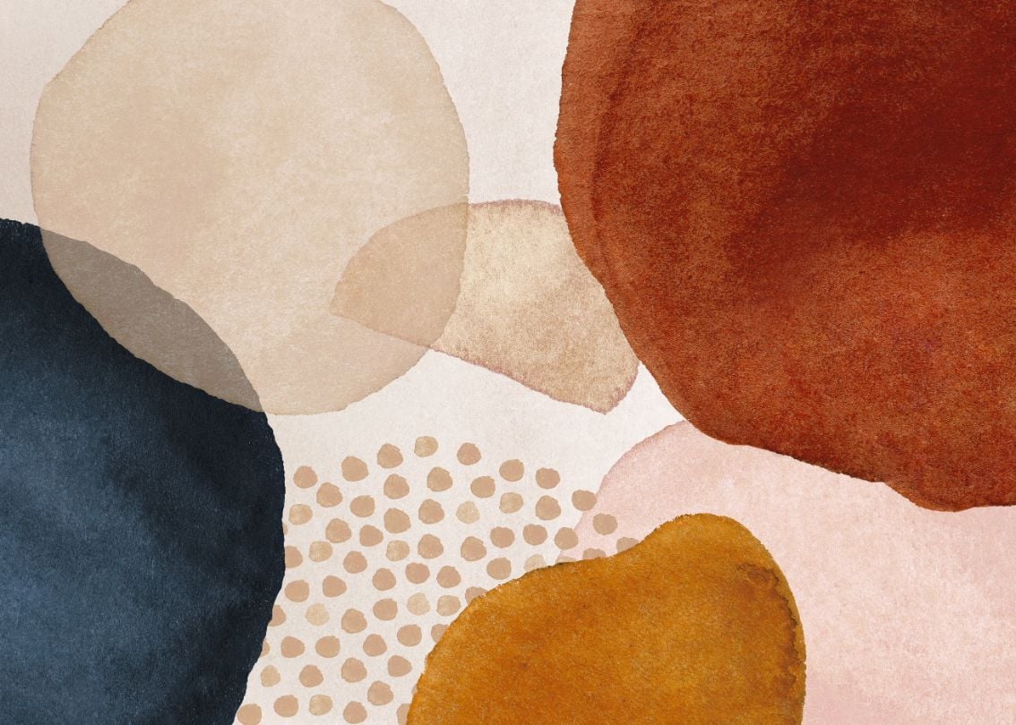 Watercolor Terracotta Abstract Wallpaper Murals