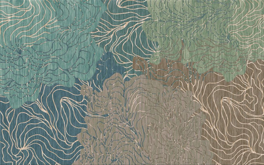 Abstract Wavy Pattern Large Design Wallpaper