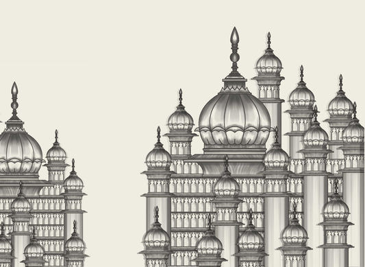 Mughal Building Architectural Wallpaper