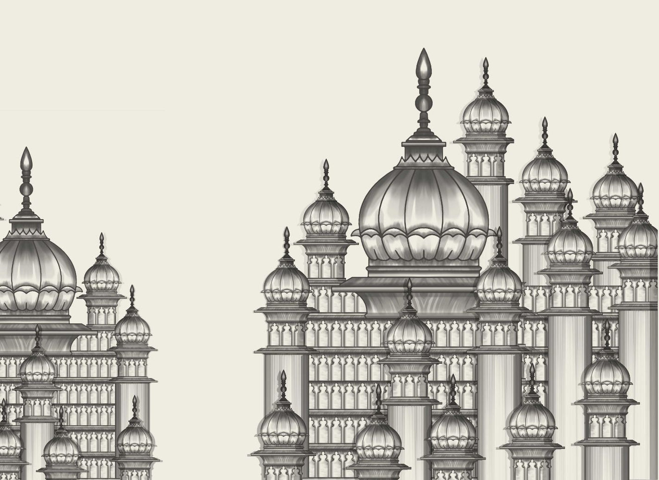 Mughal Building Architectural Wallpaper