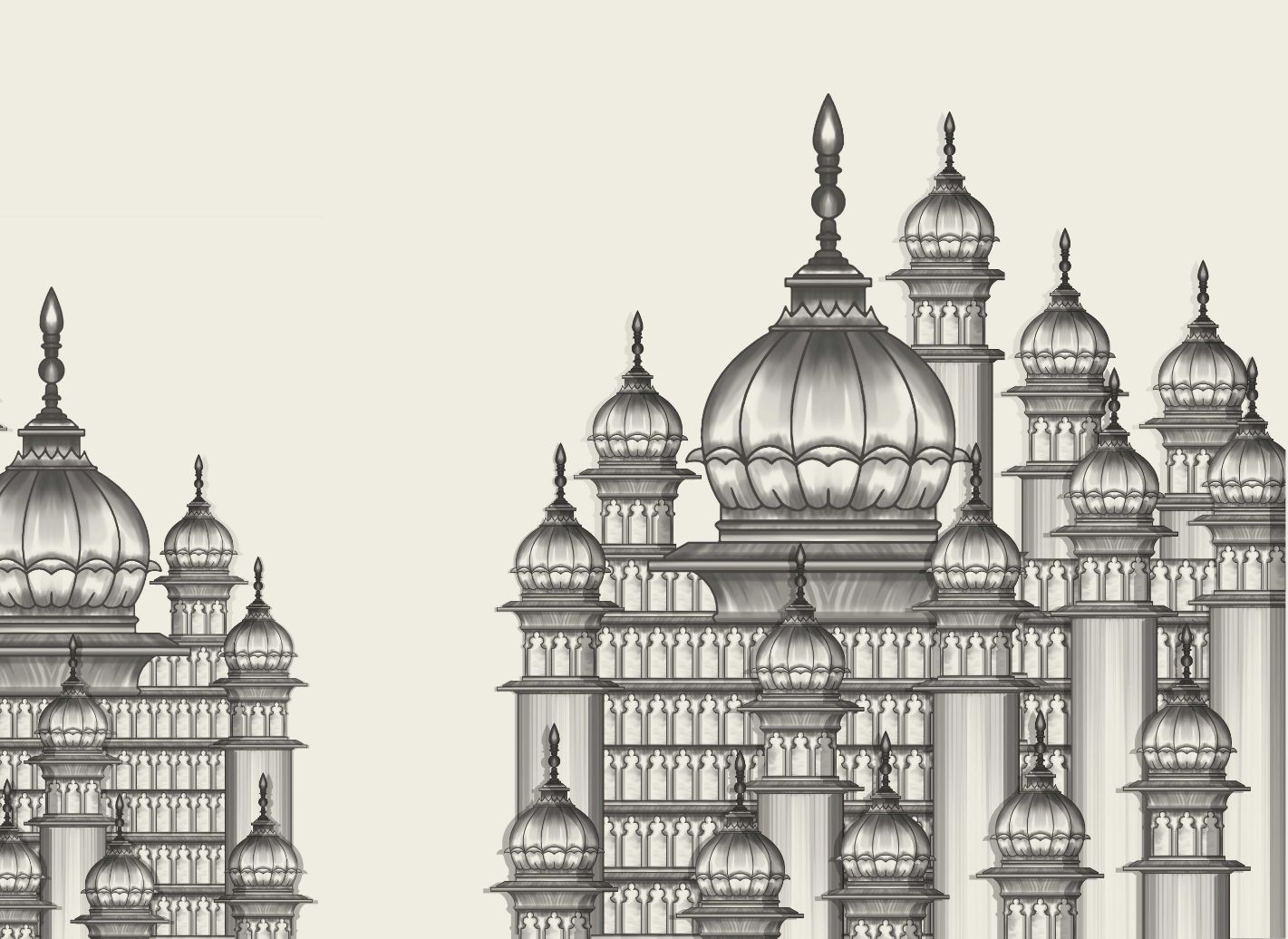 Mughal Building Architectural Wallpaper
