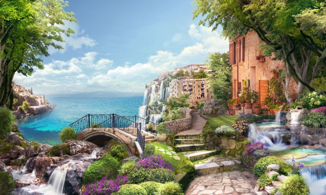 Ancient Houses of Italy Wallpaper Mural