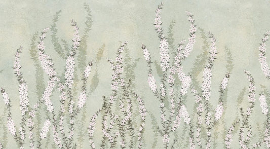 Flower Wall Pattern Design Green Color Wallpaper