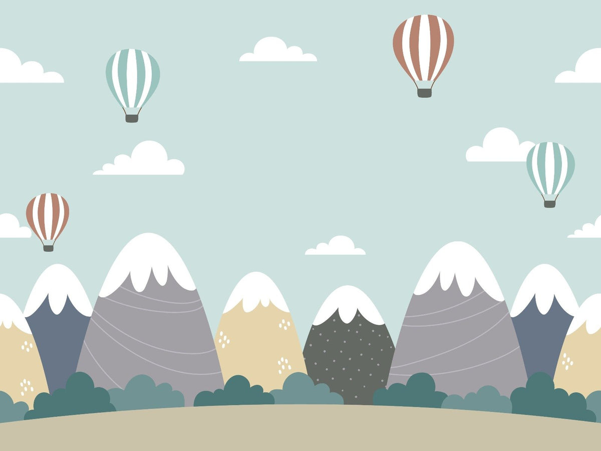 Abstract Mountain Wallpaper Mural in your room — zoomed