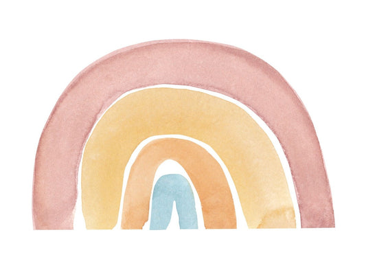 Watercolor Hand Drawn Abstract Rainbow Wallpaper