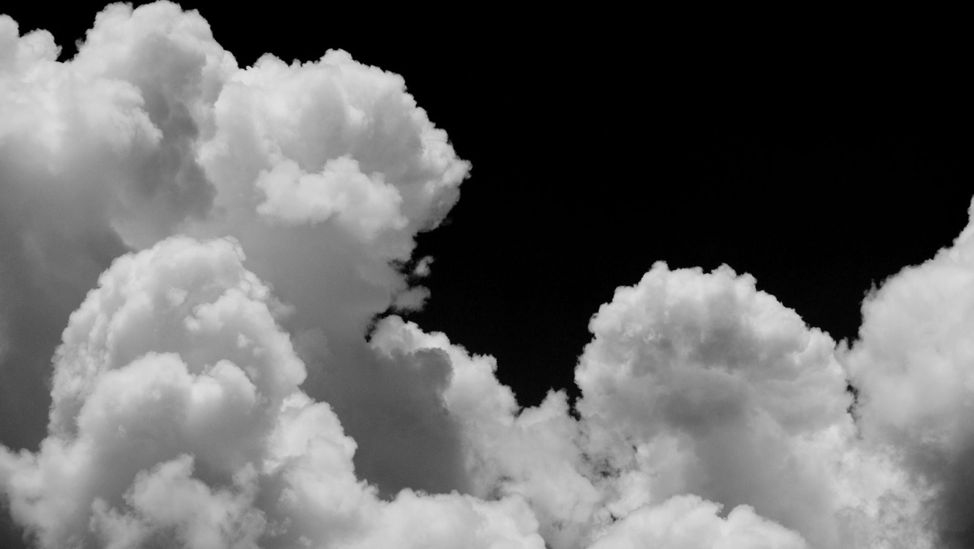Black and white Clouds Wallpaper Mural