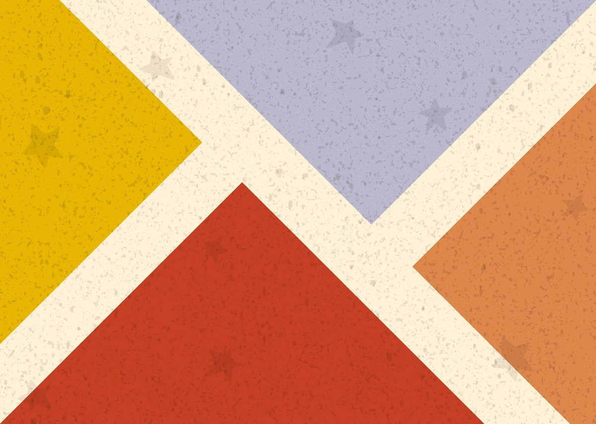 Colorful square design Wallpaper Murals in your room — zoomed