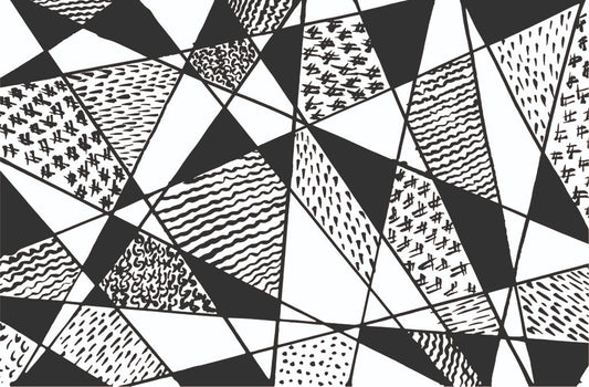 Black and white stroke line Wallpaper Mural