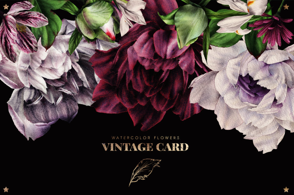 Dark Peonies flowers Wallpaper Murals