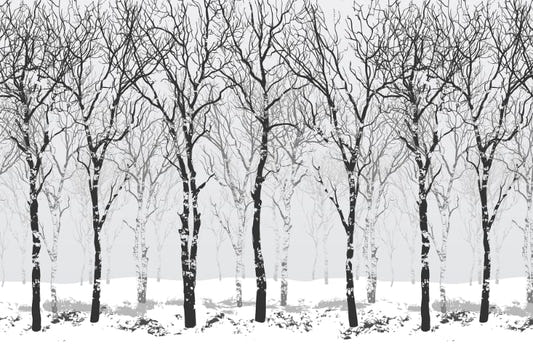Winter Snow Forest Tree Wall Murals