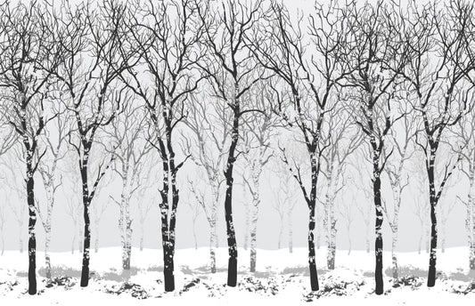 Winter Snow Forest Tree Wall Murals