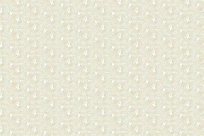 Nude Line Small Face Wallpaper mural