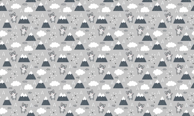 Kitty Tales in the Woods Kids Wallpaper