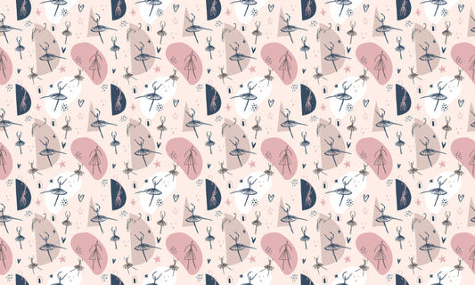 Joyful Vibes Childish Dancing Girls Room Wallpaper