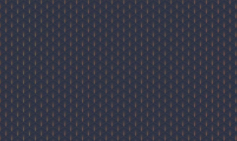 Enchanting Azure Art Deco Wallpaper