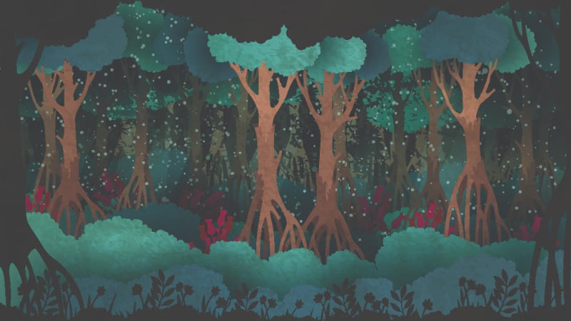 Night View Dark Forest Mural Wallpaper