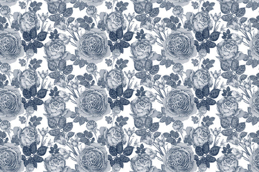 Blue Color Beautiful Flowers Leaves Wallpaper