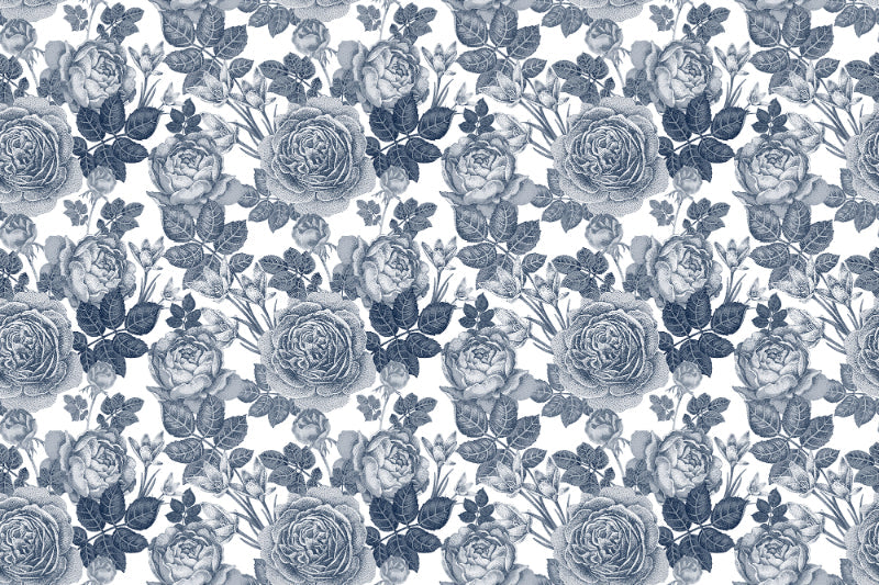 Blue Color Beautiful Flowers Leaves Wallpaper