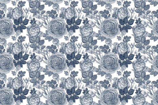 Blue Color Beautiful Flowers Leaves Wallpaper