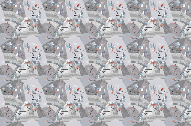 Winter Forest Hills House Wallpaper in your room — zoomed