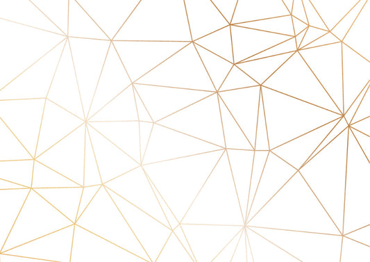 Gold Polygonal Strip Geometric Wallpaper Murals