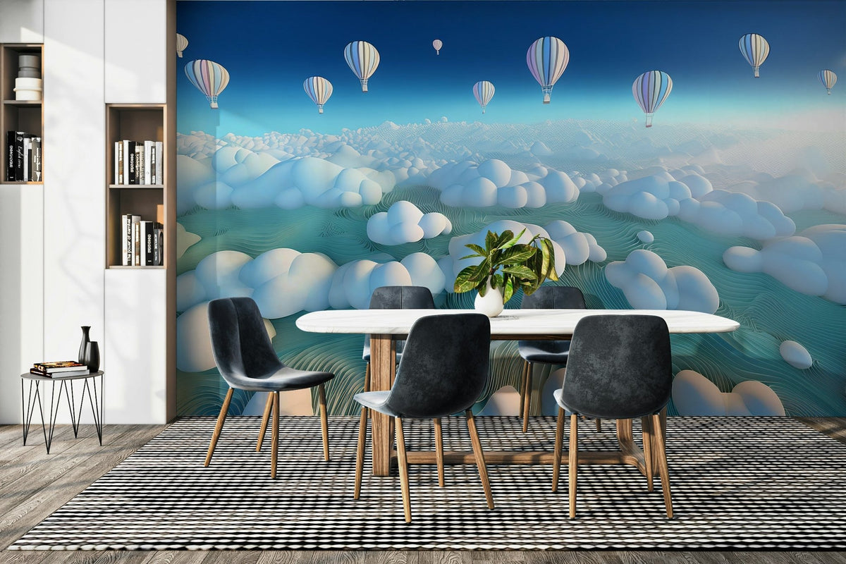 Above the Cloud Sea Wall Mural showing serene sky layers, GD2169