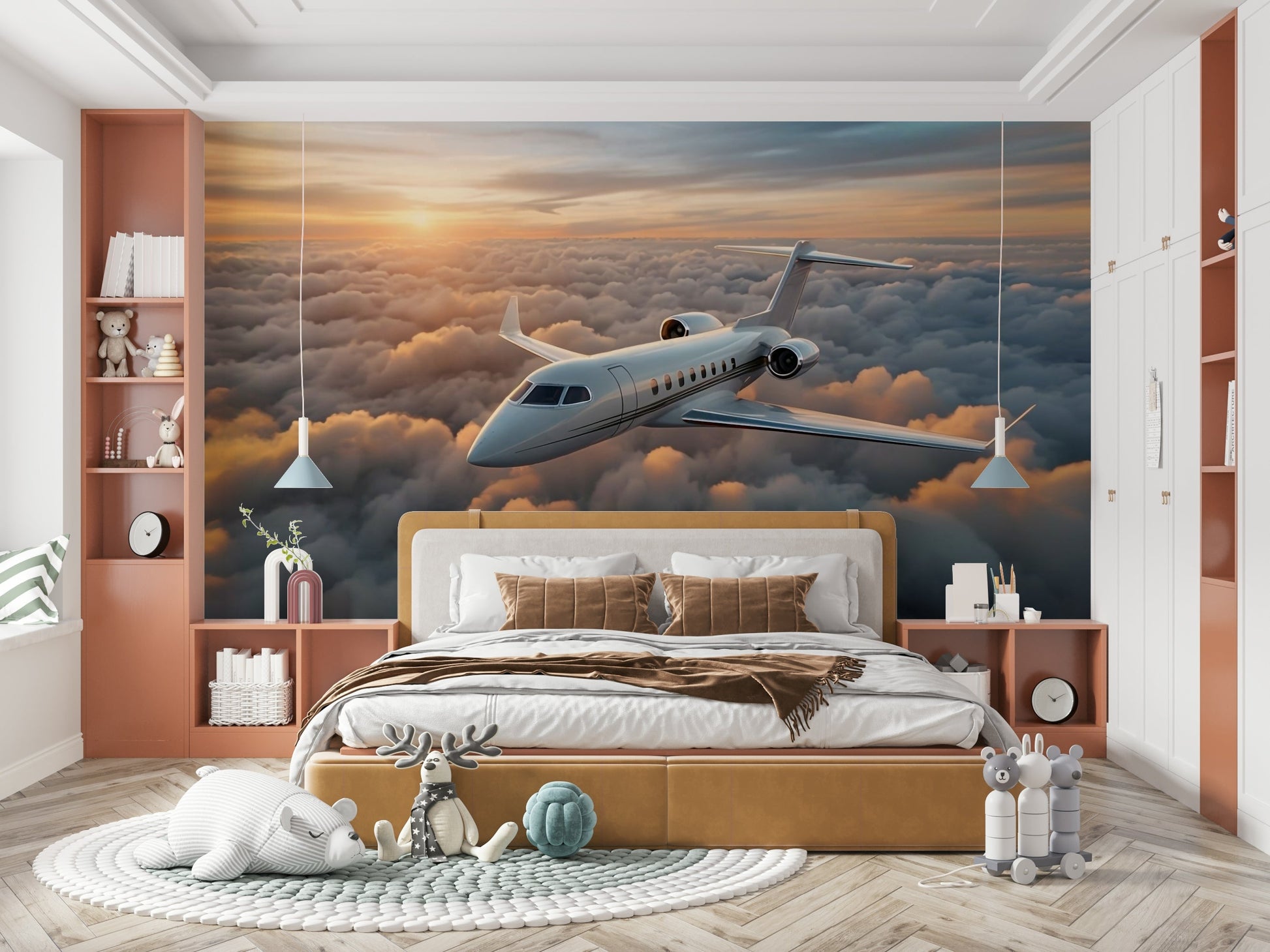 The composition is an abstract, flowing pattern.

