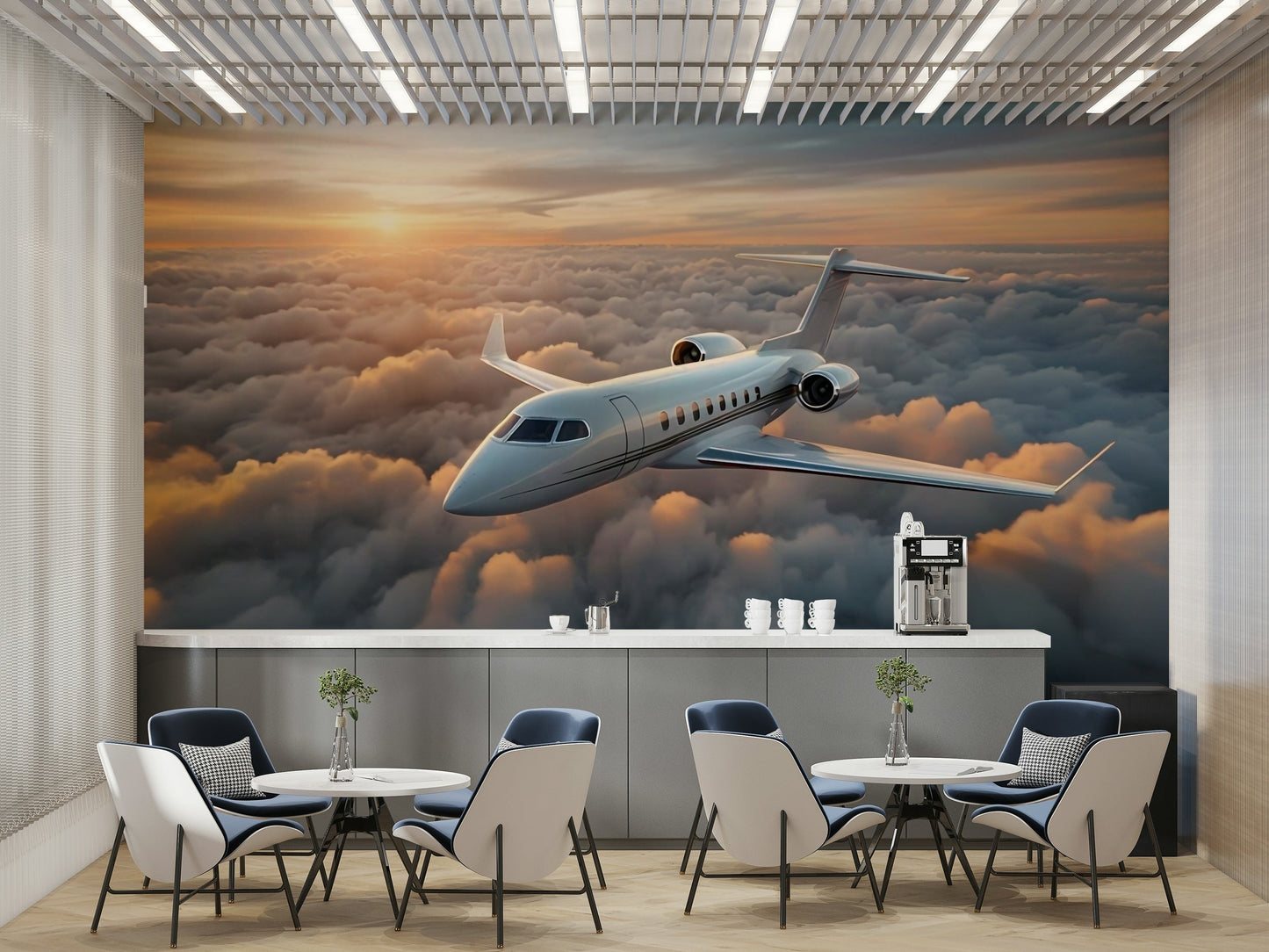 The colors are soft, muted tones of blue and silver.

