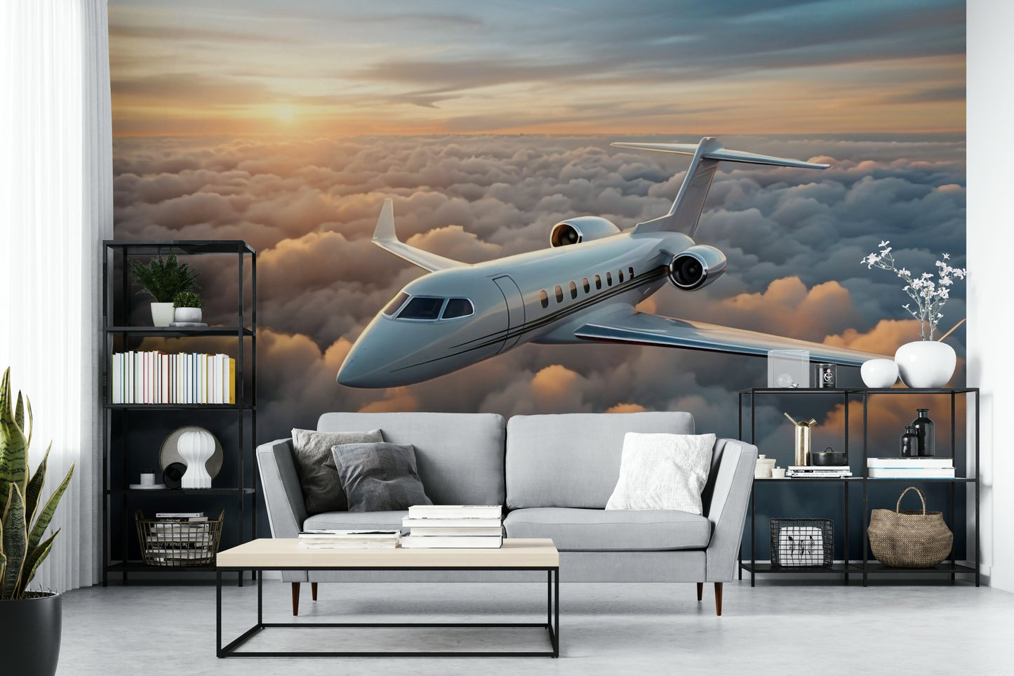 The abstract shapes and shimmer are a central focus of the image.

