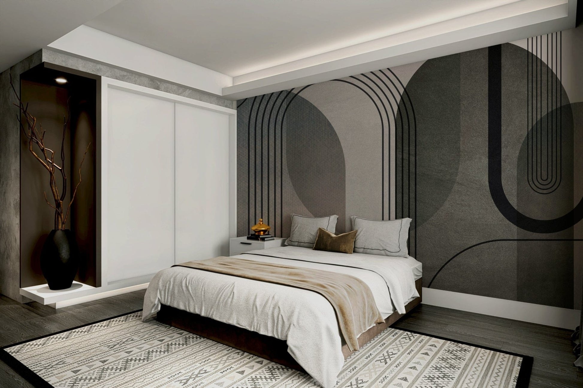 Arched shapes in neutral palette

