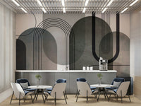 Minimalist arch design soft tones

