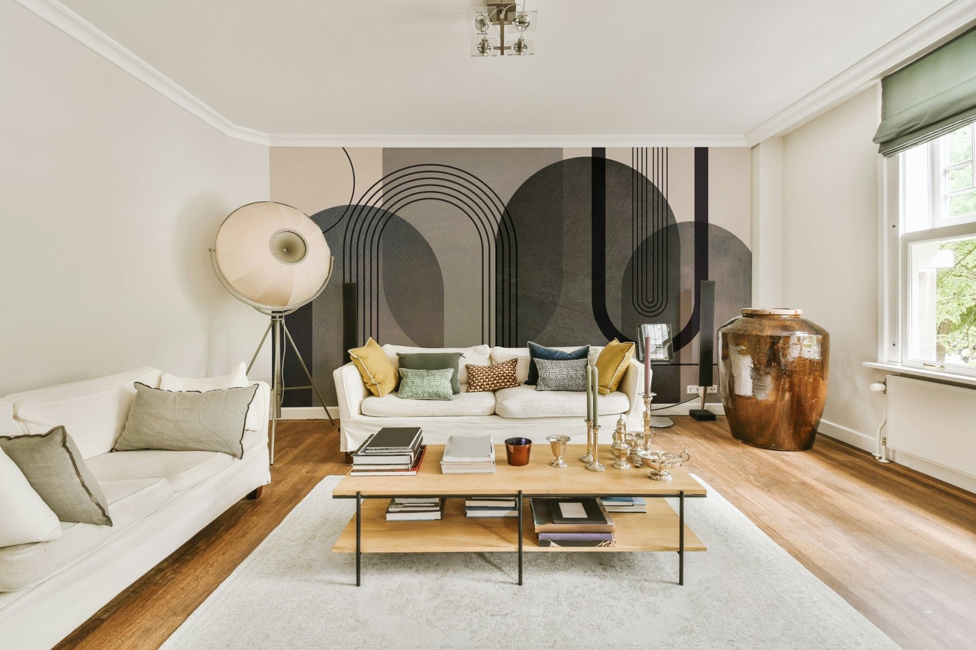 Muted arch shape digital artwork

