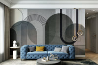 Calm pastel arch art background

